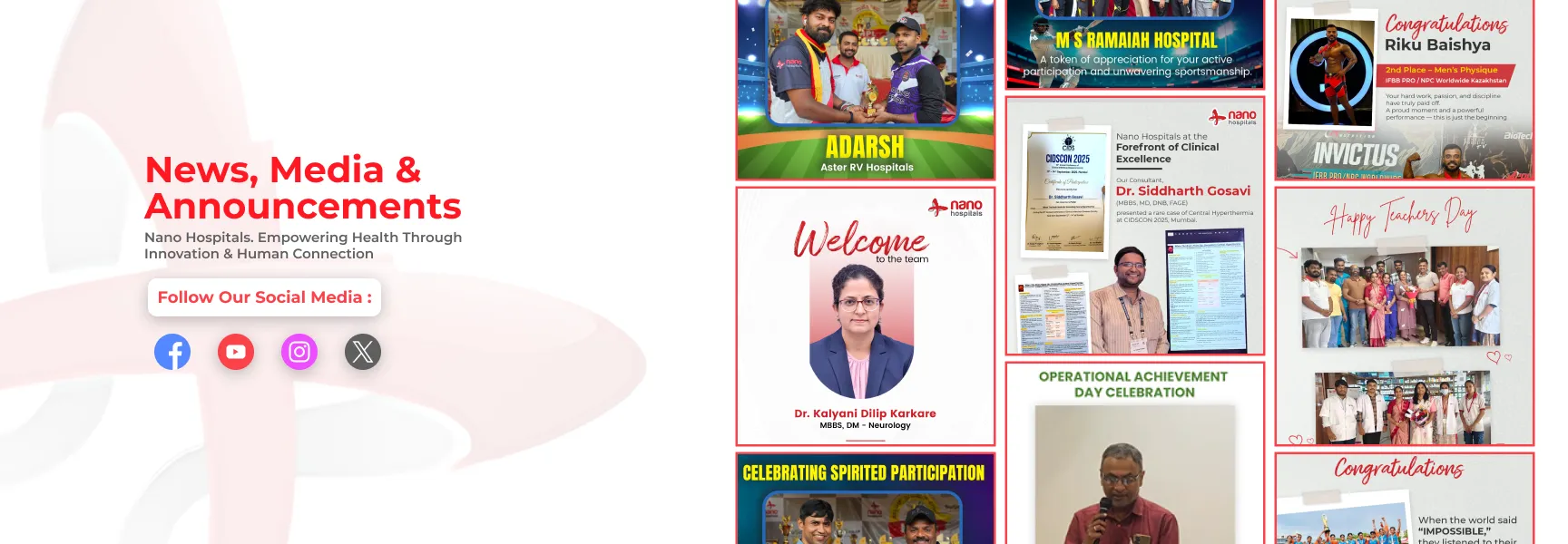 News & Media - Follow us on social media